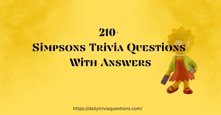 Simpsons Trivia Questions With Answers