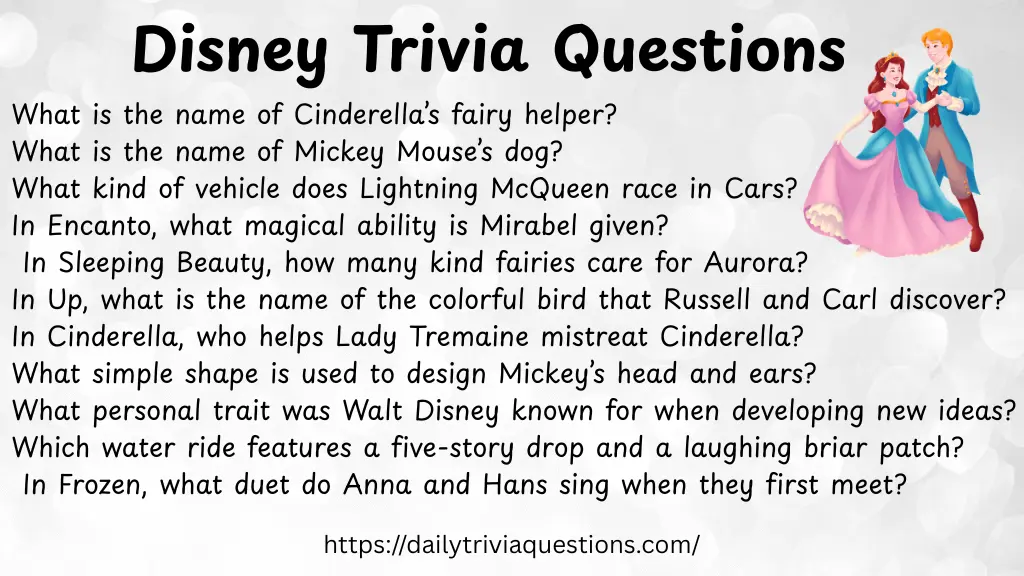 Disney Trivia Questions with Answers