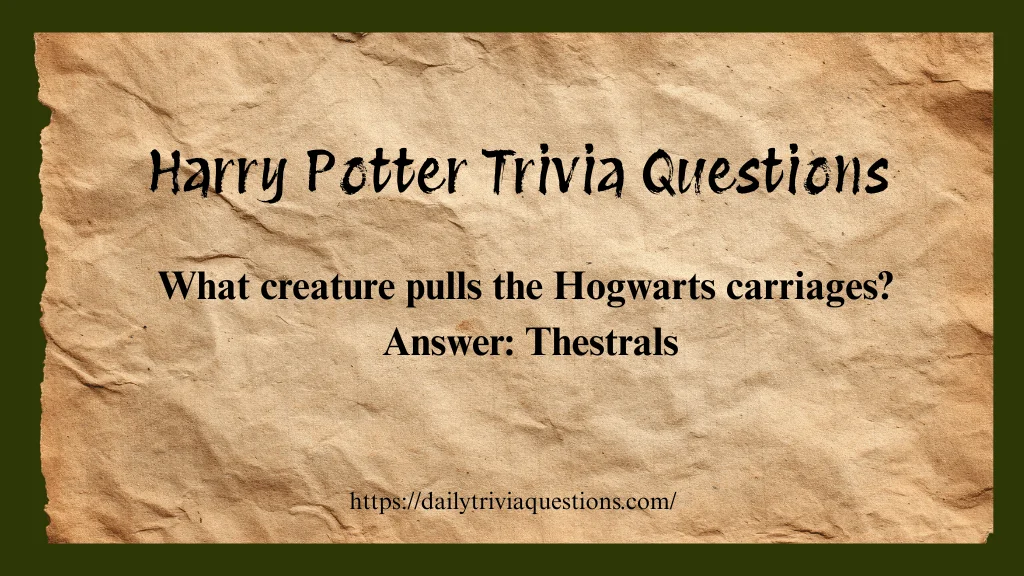 Harry Potter Trivia Questions with Answers