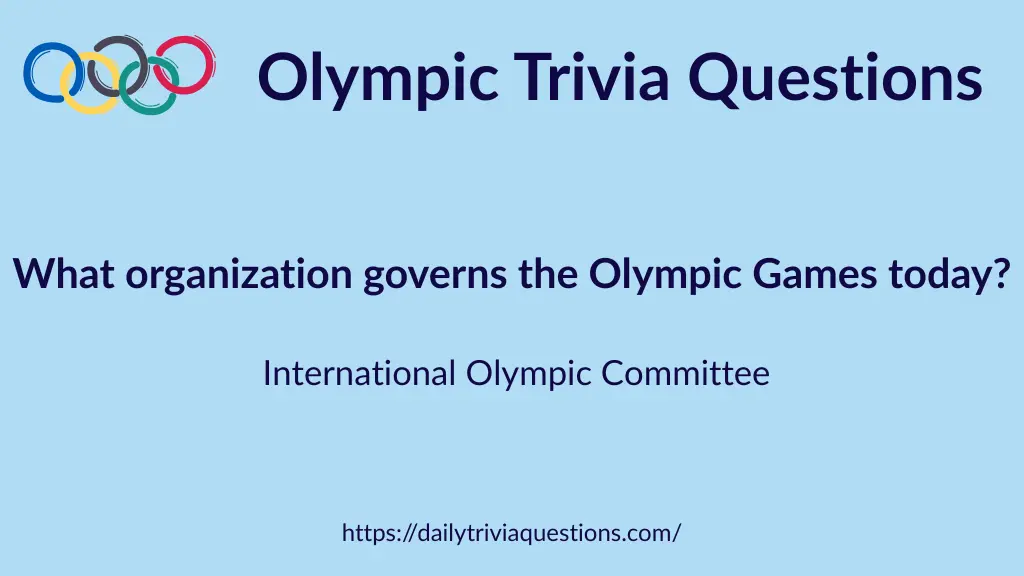 Olympic Trivia Questions with Answers