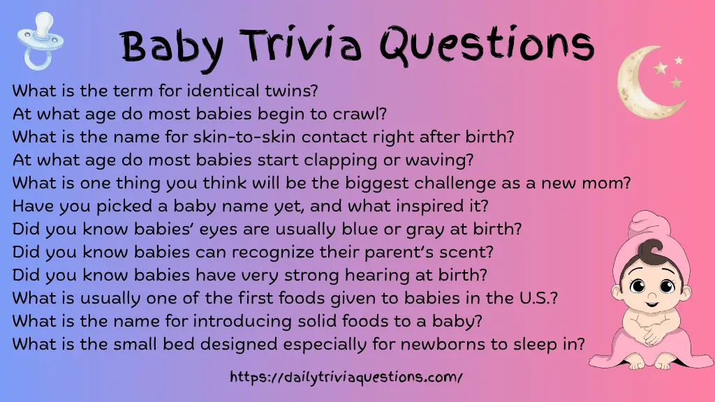 Baby Trivia Questions
