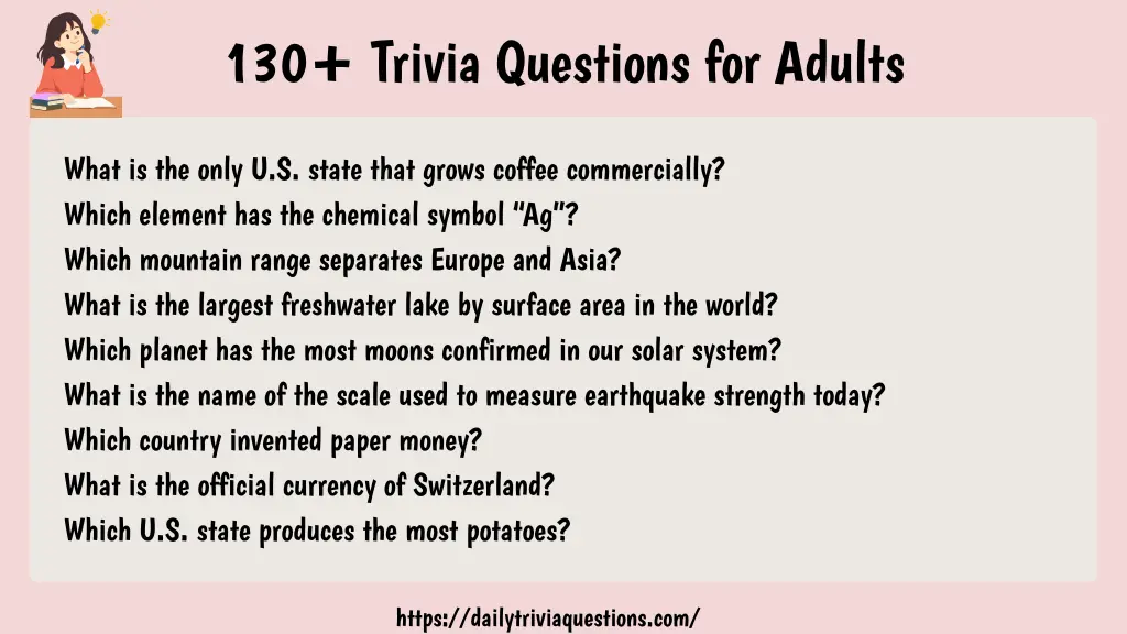 Trivia Questions for Adults with Answers